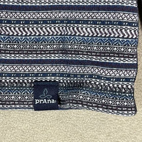 prAna Hoodie Mens M Multicolor‎ Striped Dweller Terry Knit Regular Fit Pullover - Picture 7 of 13